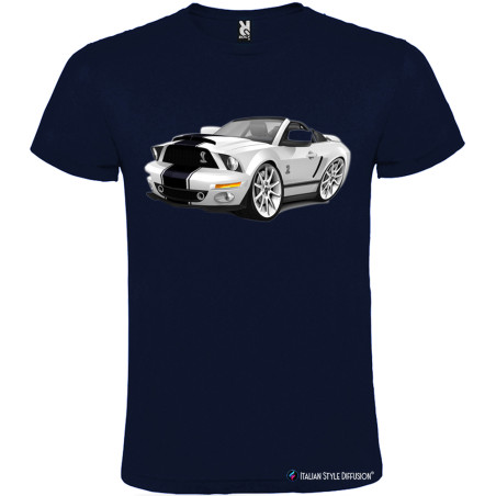 T-SHIRT PERSONALIZZATA SPORTIVA CON AUTO VIPER COLORE BLU NAVY