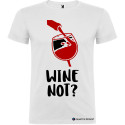 MAGLIETTA PERSONALIZZATA UOMO VINO WINE NOT ? COLORE BIANCO
