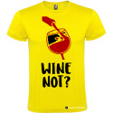 MAGLIETTA PERSONALIZZATA UOMO VINO WINE NOT ? COLORE GIALLO