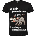 T-shirt personalizzata veneto è inutile spiegare agli asini perdi solo tempo colore nero