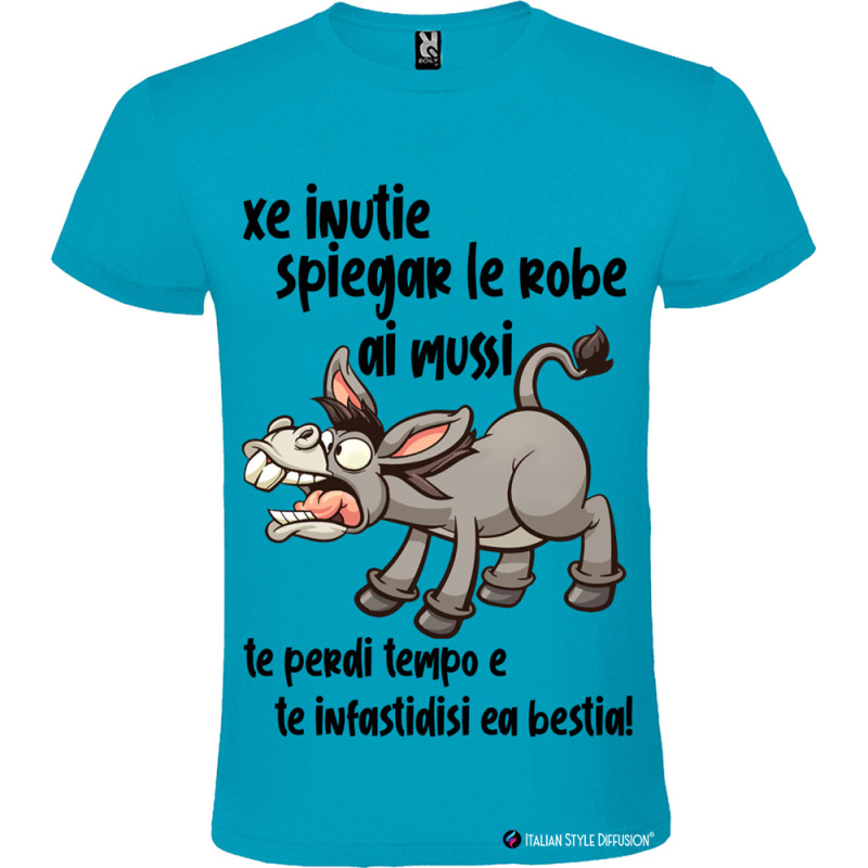 T-shirt Personalizzata Veneto È Inutile Spiegare agli Asini
