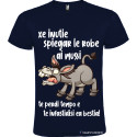 T-shirt personalizzata veneto è inutile spiegare agli asini perdi solo tempo colore blu navy
