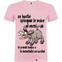 T-shirt personalizzata veneto è inutile spiegare agli asini perdi solo tempo colore rosa