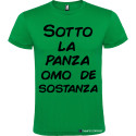 T-SHIRT VENETO SOTTO LA PANZA OMO DE SOSTANZA COLORE VERDE