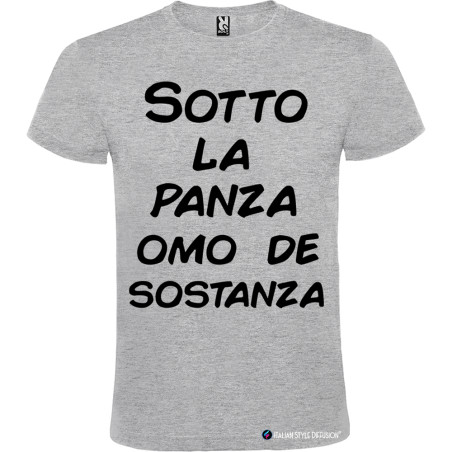 T-SHIRT VENETO SOTTO LA PANZA OMO DE SOSTANZA COLORE GRIGIO