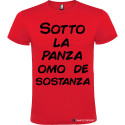 T-SHIRT VENETO SOTTO LA PANZA OMO DE SOSTANZA COLORE ROSSO