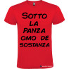 T-SHIRT VENETO SOTTO LA PANZA OMO DE SOSTANZA COLORE ROSSO