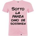 T-SHIRT VENETO SOTTO LA PANZA OMO DE SOSTANZA COLORE ROSA