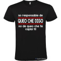 T-SHIRT PERSONALIZZATA VENETA VENETO SONO RESPONSABILE COLORE NERO