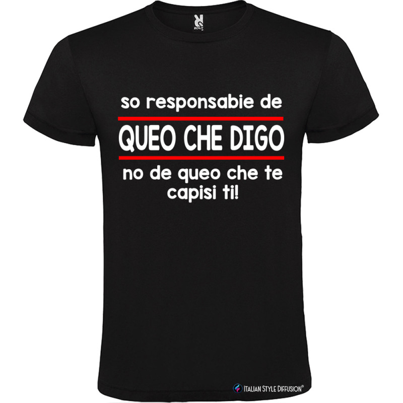 T-shirt Personalizzata Veneta Veneto Sono Responsabile