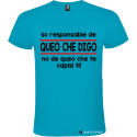 T-SHIRT PERSONALIZZATA VENETA VENETO SONO RESPONSABILE COLORE TURCHESE