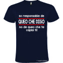 T-SHIRT PERSONALIZZATA VENETA VENETO SONO RESPONSABILE COLORE BLU NAVY