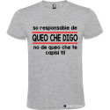 T-SHIRT PERSONALIZZATA VENETA VENETO SONO RESPONSABILE COLORE GRIGIO