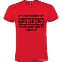 T-SHIRT PERSONALIZZATA VENETA VENETO SONO RESPONSABILE COLORE ROSSO