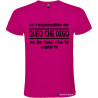 T-SHIRT PERSONALIZZATA VENETA VENETO SONO RESPONSABILE COLORE ROSA FUCSIA
