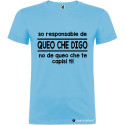 T-SHIRT PERSONALIZZATA VENETA VENETO SONO RESPONSABILE COLORE AZZURRO