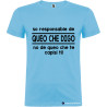 T-SHIRT PERSONALIZZATA VENETA VENETO SONO RESPONSABILE COLORE AZZURRO