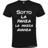 T-SHIRT VENETE SOTTO LA PANZA LA MAZZA AVANZA COLORE NERO