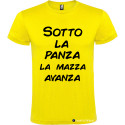 T-SHIRT VENETE SOTTO LA PANZA LA MAZZA AVANZA COLORE GIALLO