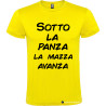 T-SHIRT VENETE SOTTO LA PANZA LA MAZZA AVANZA COLORE GIALLO