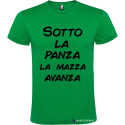 T-SHIRT VENETE SOTTO LA PANZA LA MAZZA AVANZA COLORE VERDE