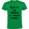 T-SHIRT VENETE SOTTO LA PANZA LA MAZZA AVANZA COLORE VERDE