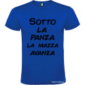 T-SHIRT VENETE SOTTO LA PANZA LA MAZZA AVANZA COLORE BLU ROYAL