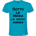 T-SHIRT VENETE SOTTO LA PANZA LA MAZZA AVANZA COLORE TURCHESE