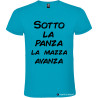 T-SHIRT VENETE SOTTO LA PANZA LA MAZZA AVANZA COLORE TURCHESE