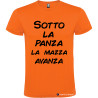T-SHIRT VENETE SOTTO LA PANZA LA MAZZA AVANZA COLORE ARANCIO