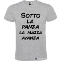T-SHIRT VENETE SOTTO LA PANZA LA MAZZA AVANZA COLORE GRIGIO