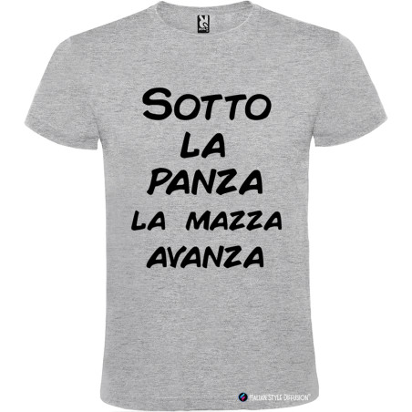 T-SHIRT VENETE SOTTO LA PANZA LA MAZZA AVANZA COLORE GRIGIO