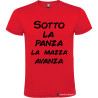T-SHIRT VENETE SOTTO LA PANZA LA MAZZA AVANZA COLORE ROSSO