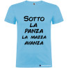 T-SHIRT VENETE SOTTO LA PANZA LA MAZZA AVANZA COLORE AZZURRO