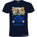 T-SHIRT PERSONALIZZATA TANTI AUGURI COMPLEANNO COLORE BLU NAVY