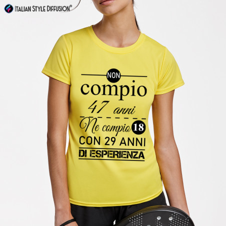 T-shirt Donna Personalizzata Compleanno Anni di Esperienza