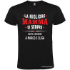 T-shirt personalizzata per la festa della mamma La migliore mamma di sempre nero