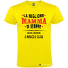 T-shirt personalizzata per la festa della mamma La migliore mamma di sempre giallo