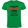 T-shirt personalizzata per la festa della mamma La migliore mamma di sempre verde