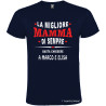 T-shirt personalizzata per la festa della mamma La migliore mamma di sempre blu navy