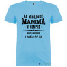 T-shirt personalizzata per la festa della mamma La migliore mamma di sempre azzurro