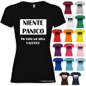 T-SHIRT NIENTE PANICO DONNA STAMPA PERSONALIZZATA COLORI