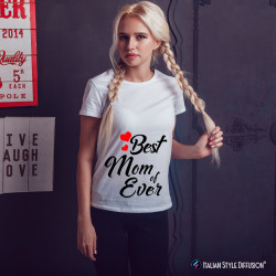 T-SHIRT DONNA PERSONALIZZATA BEST MOM OF EVER COLORE 2