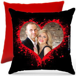 Cuscino personalizzato black heart Italian Style Diffusion ® colore rosso