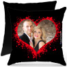 Cuscino personalizzato black heart Italian Style Diffusion ® colore nero