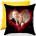 Cuscino personalizzato black heart Italian Style Diffusion ® colore giallo