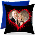 Cuscino personalizzato black heart Italian Style Diffusion ® colore blu royal