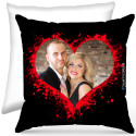 Cuscino personalizzato black heart Italian Style Diffusion ® colore bianco