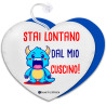 Mini cuscino personalizzato per auto stai lontano dal mio cuscino colore blu