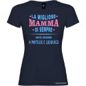 Maglietta personalizzata la miglior mamma di sempre nero